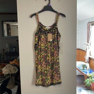 Cousin Earl. Sz S. Green, Pink & Yellow Dress